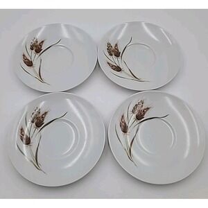 4 VTG 6" Texas Ware Plate Golden Wheat Melamine Dishes Plates Dinnerware Melmac